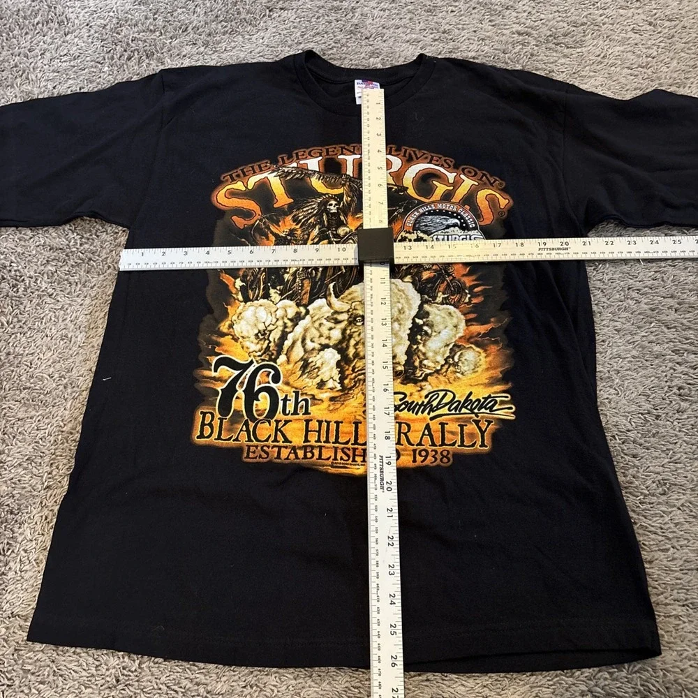 2016 STURGIS Mount Rushmore Double Sided Motor Cycle Rally Large Tee Shirt T - Picture 4 of 5
